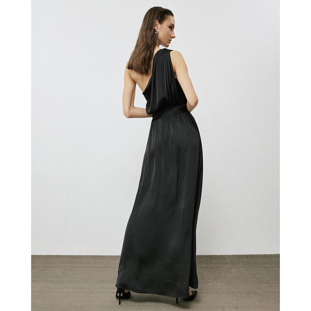 ACCESS abito monospalla nero - immagine 3
