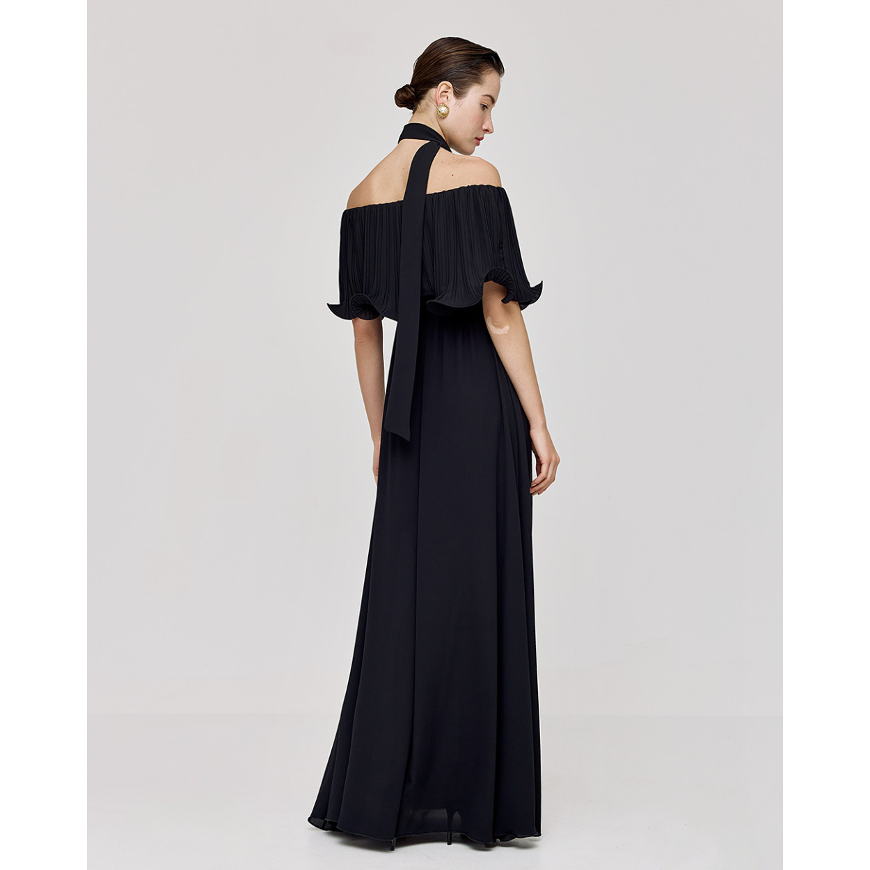 ACCESS abito black top plissé - immagine 4