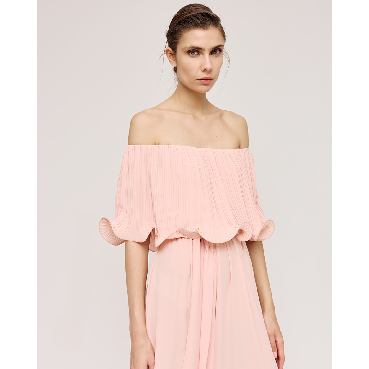 ACCESS abito peach top plissé - immagine 2