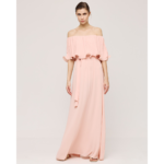 ACCESS abito peach top plissé