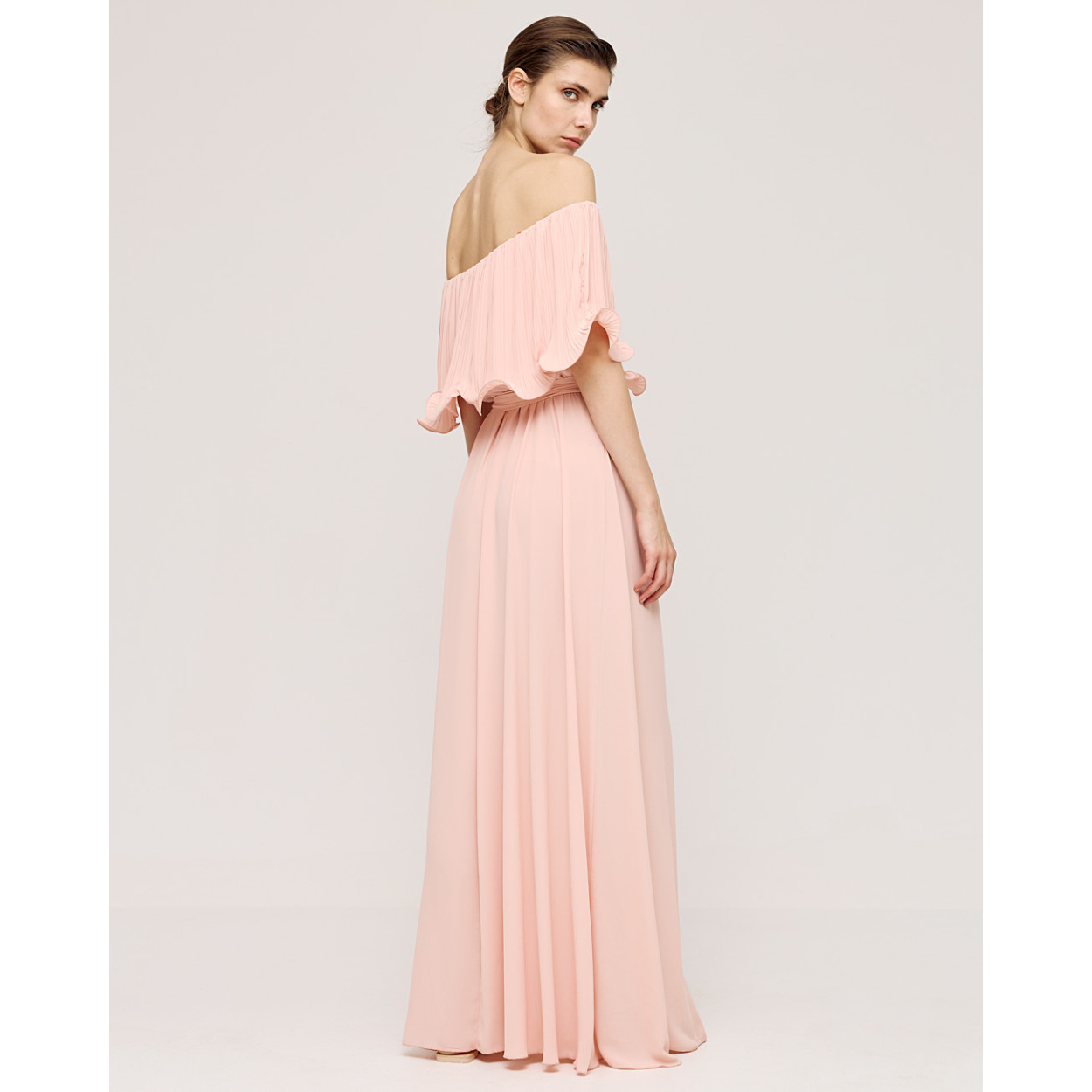 ACCESS abito peach top plissé - immagine 3