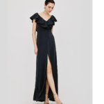 ACCESS abito nero ruffle