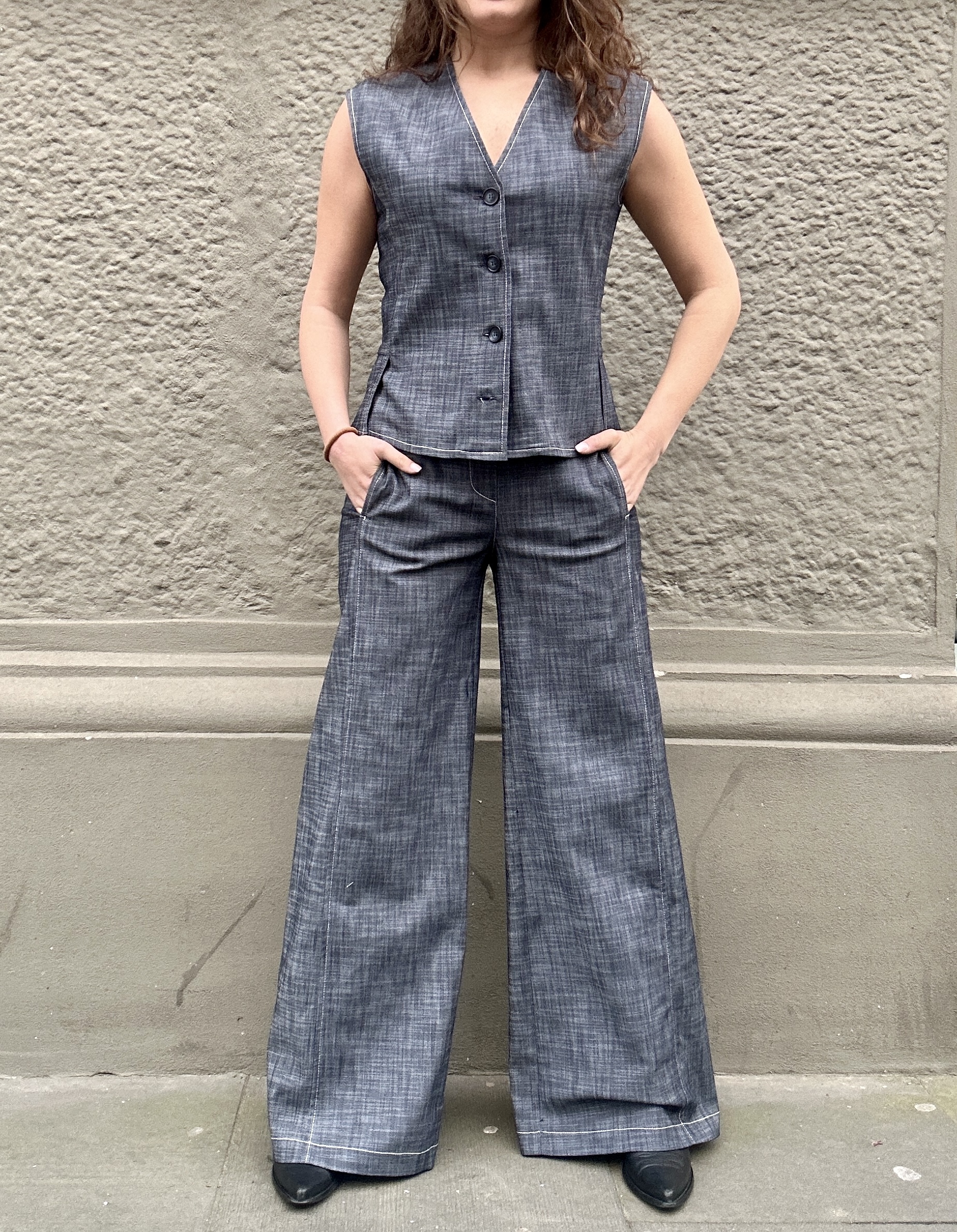 THIS IS IT Gilet blu denim - immagine 7