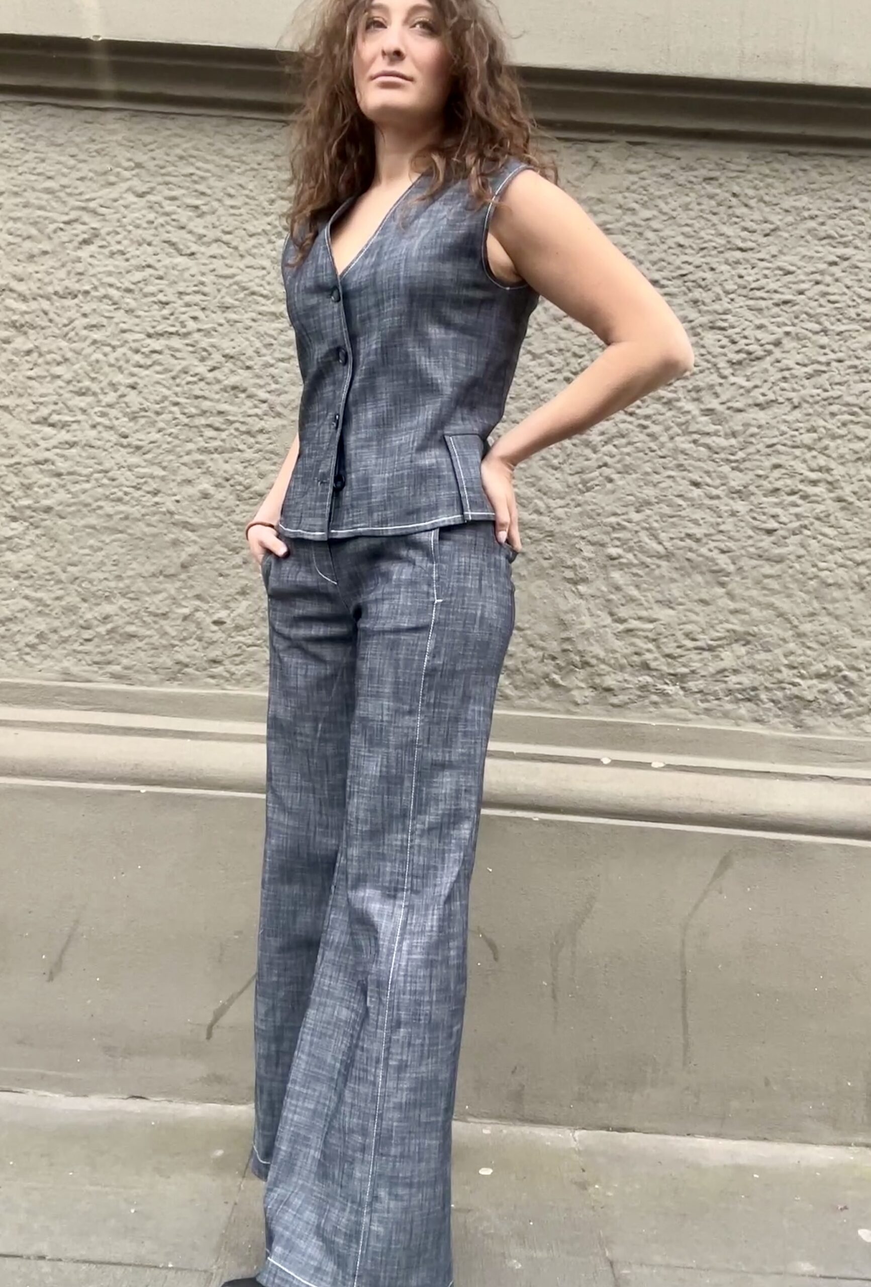THIS IS IT Gilet blu denim - immagine 8