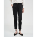 ACCESS pantalone nero bottone logato
