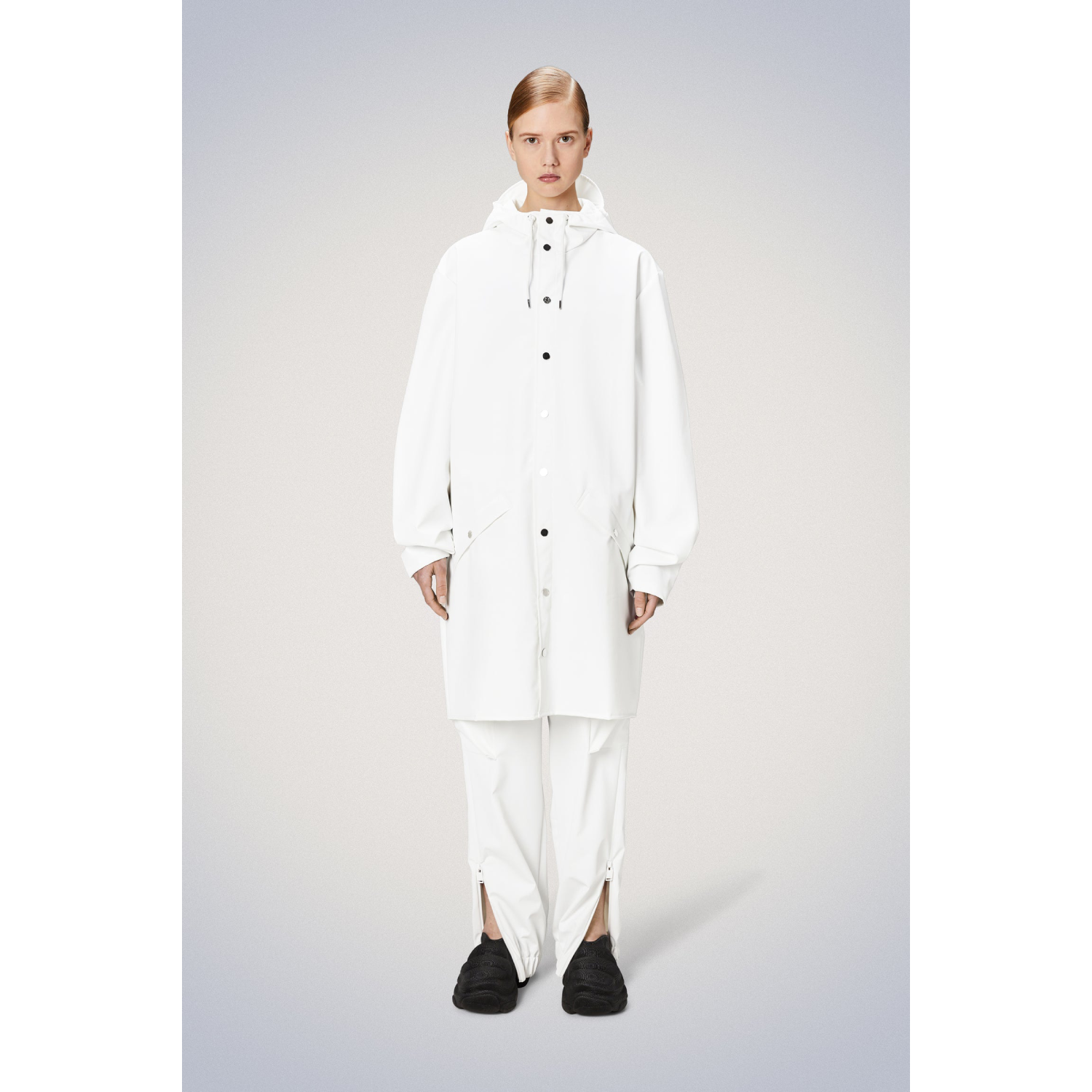 RAINS Long Jacket powder