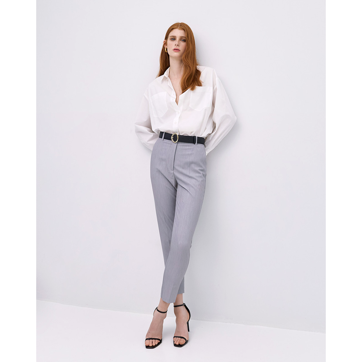 ACCESS Pantalone Melange perla - immagine 2