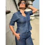 THAT'S IT Camicia Chambray indaco
