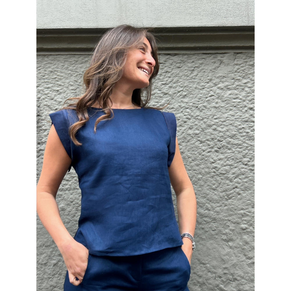 THAT'S IT Blusa Lino blu