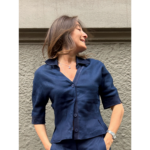 THAT'S IT Camicia Lino blu