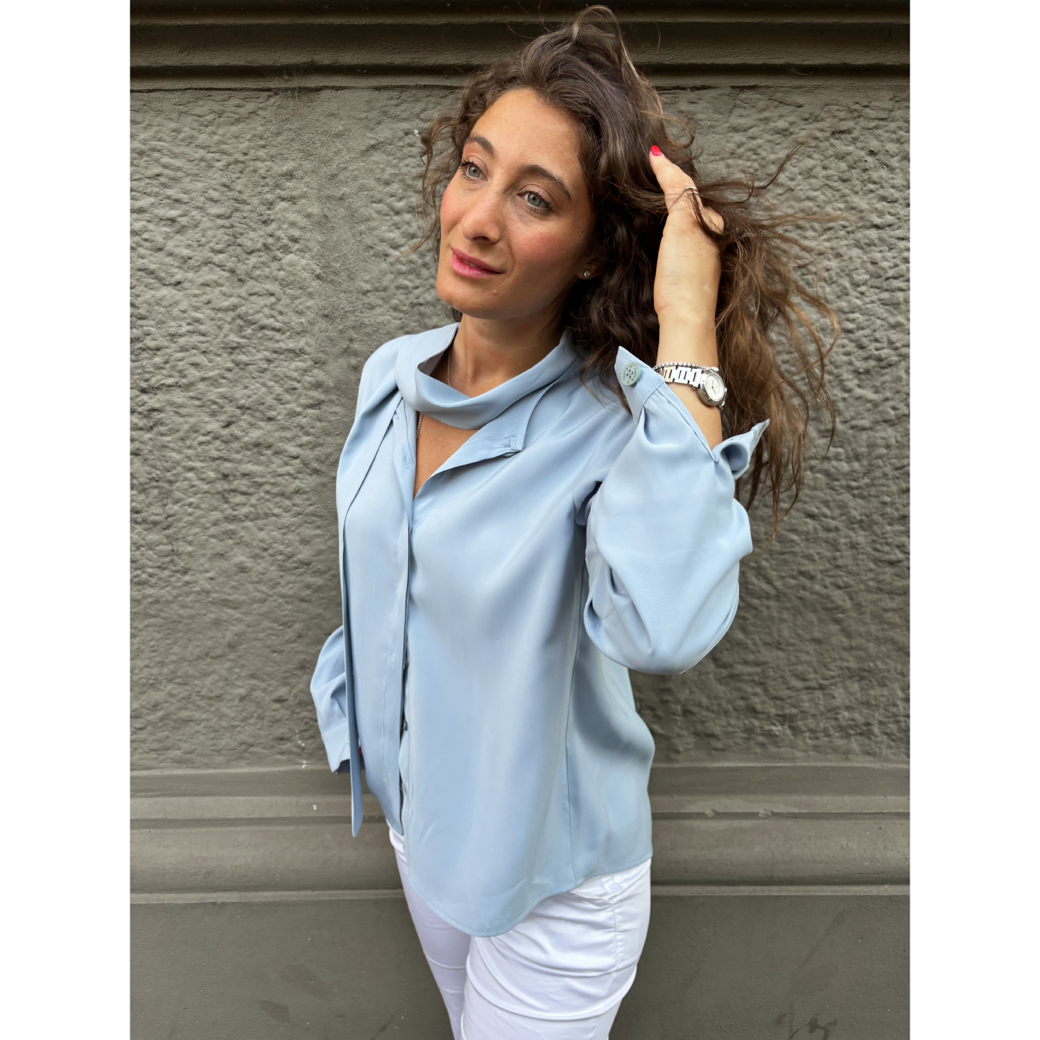 THAT'S IT Camicia Cupro ortensia - immagine 4
