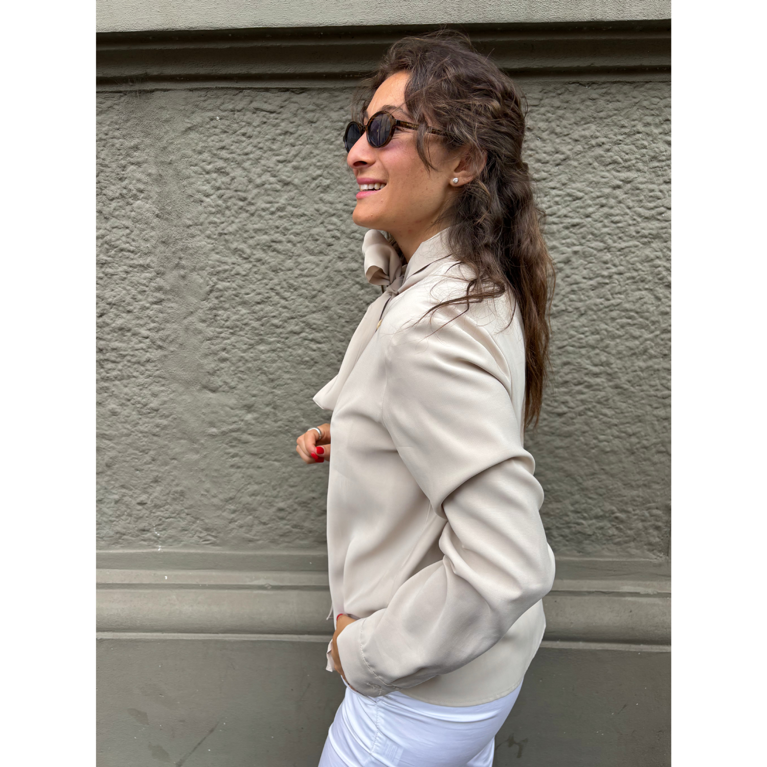 THAT'S IT Camicia Cupro gesso - immagine 3