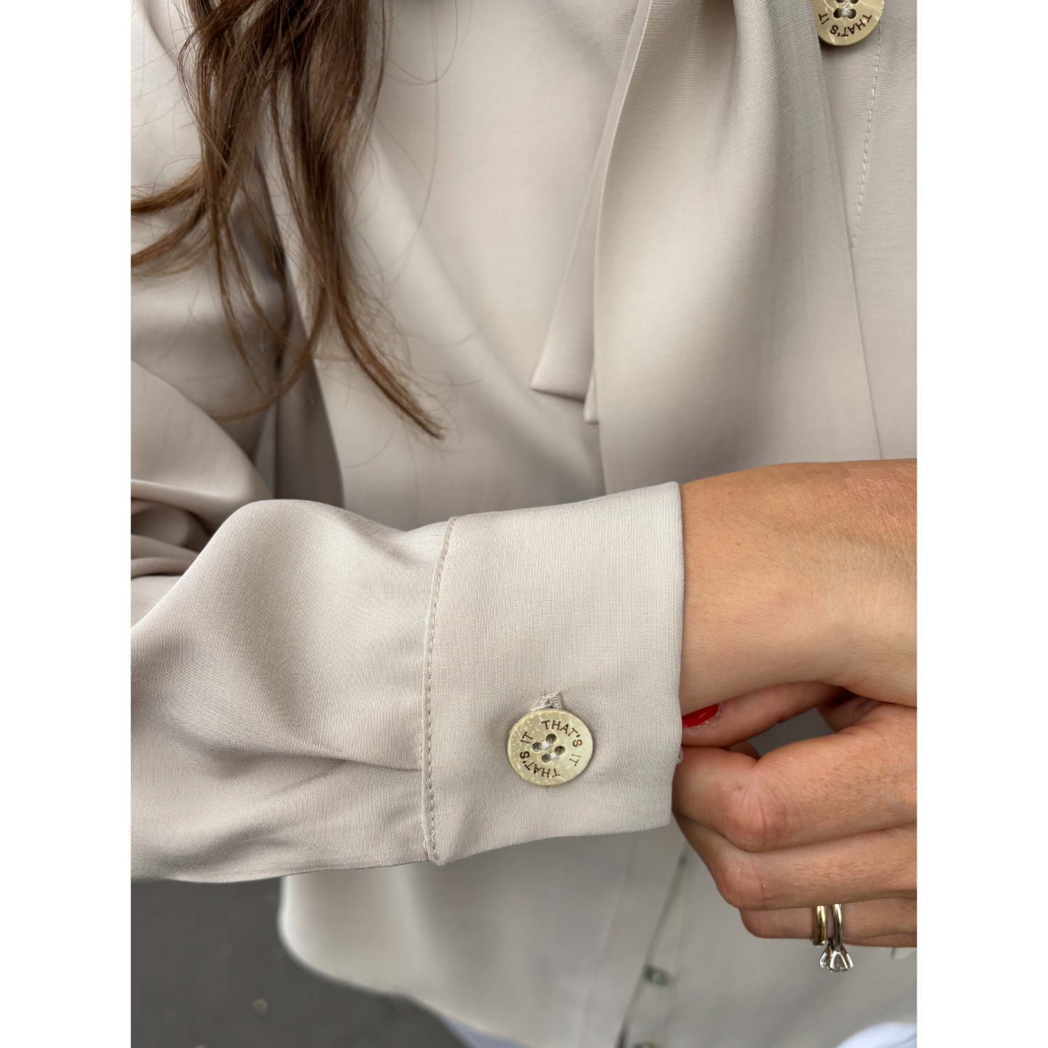 THAT'S IT Camicia Cupro gesso - immagine 5