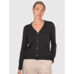 GRAN SASSO Cardigan Merino nero