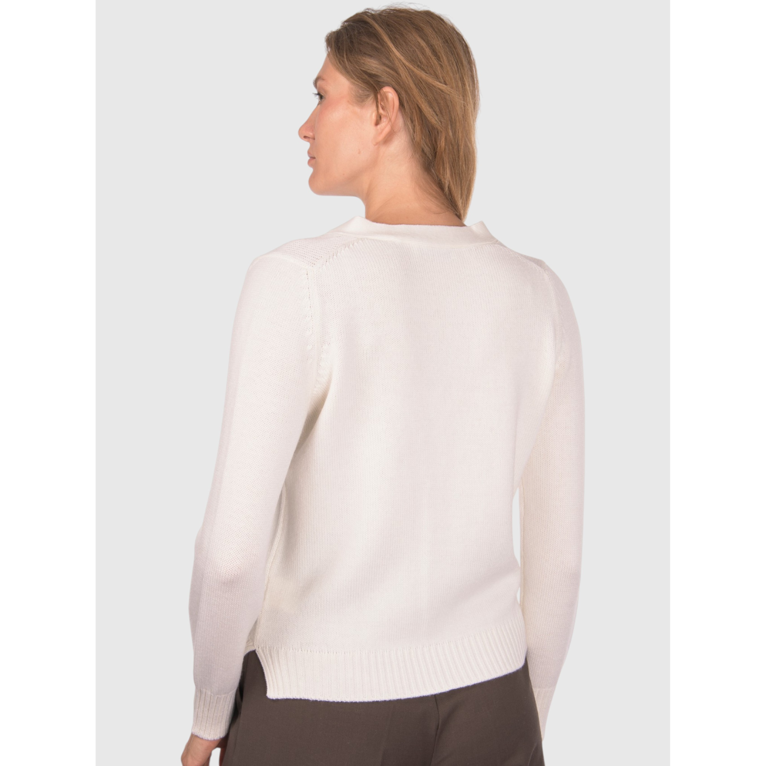 GRAN SASSO Cardigan Merino latte - immagine 4
