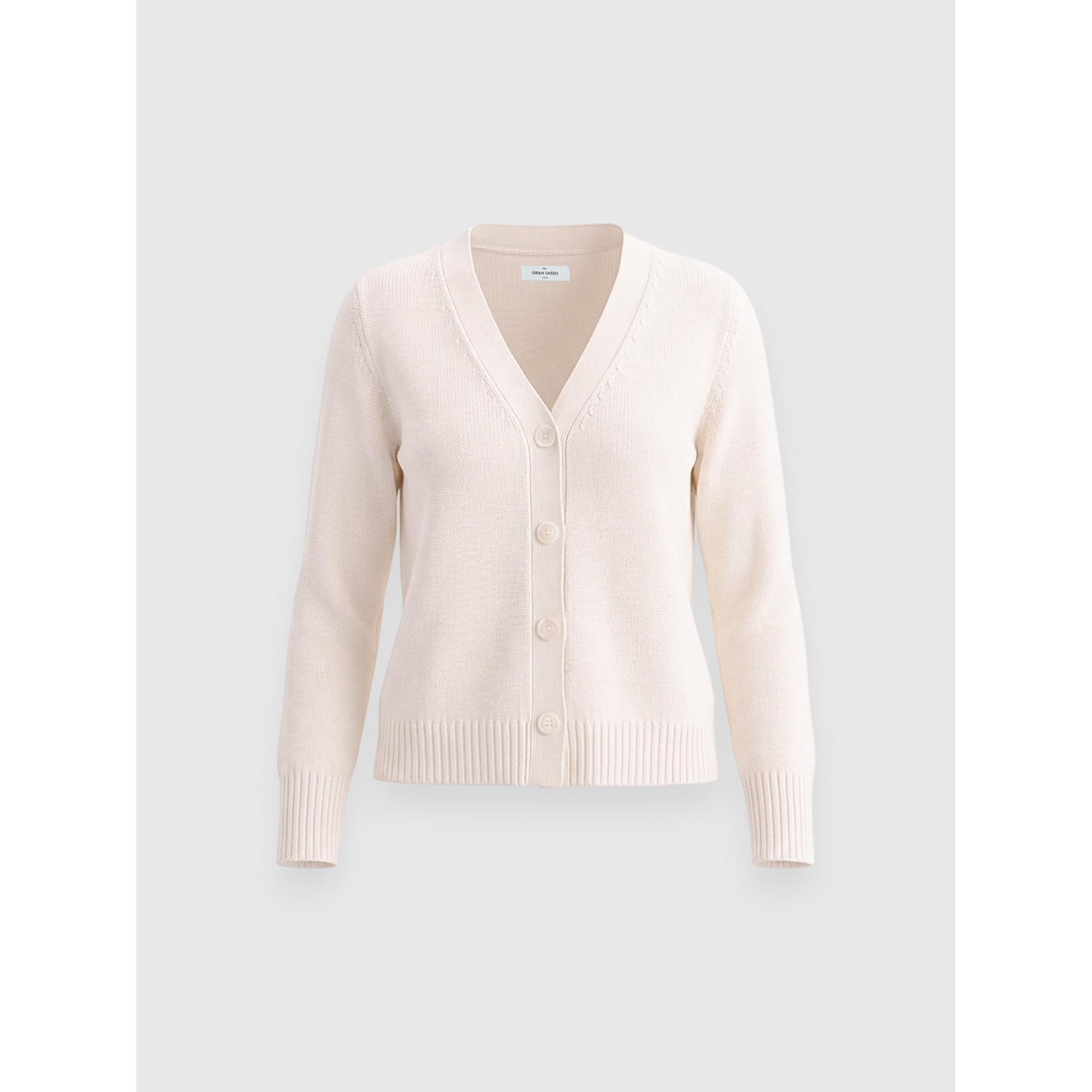 GRAN SASSO Cardigan Merino latte - immagine 5