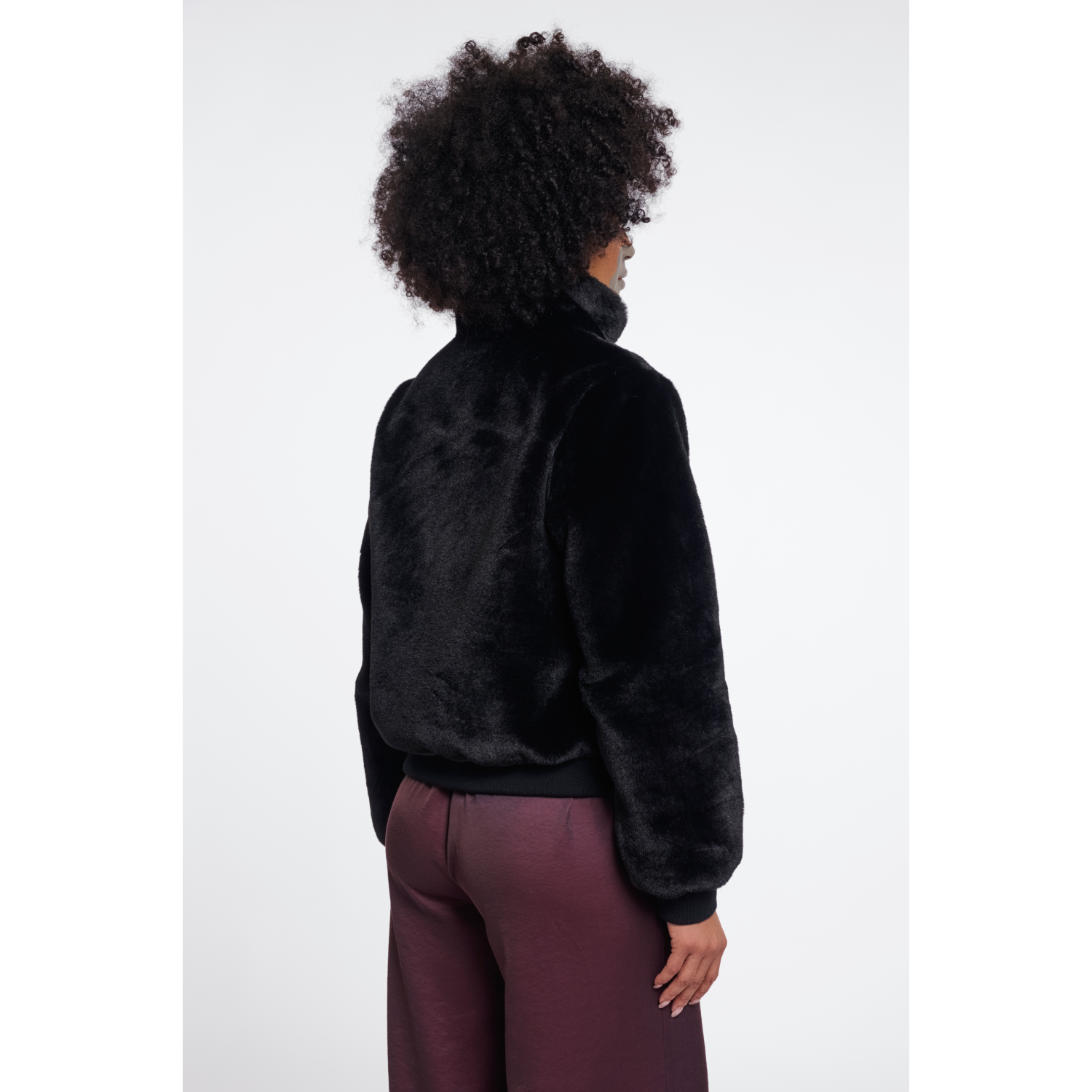 RINO & PELLE Bomber Eco-fur nero - immagine 3