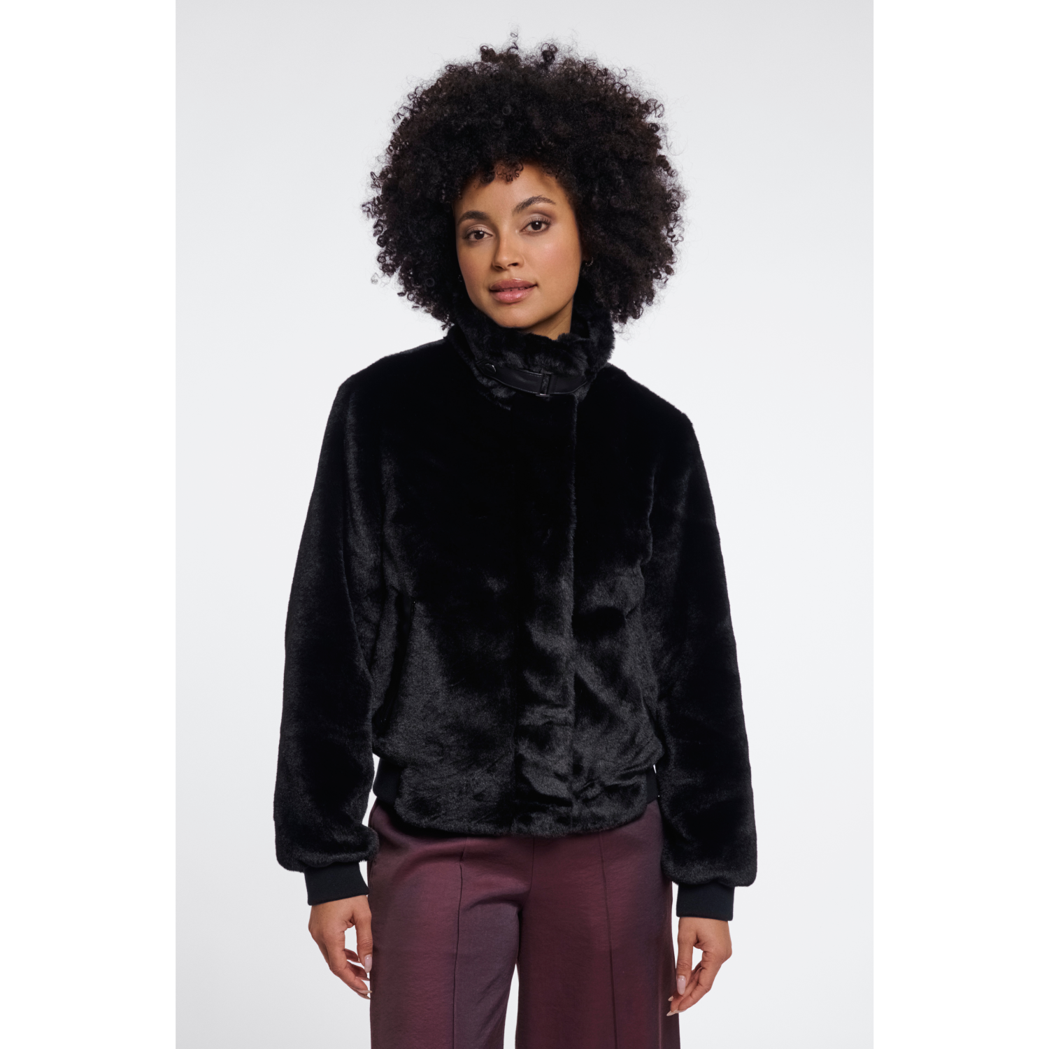 RINO & PELLE Bomber Eco-fur nero - immagine 4
