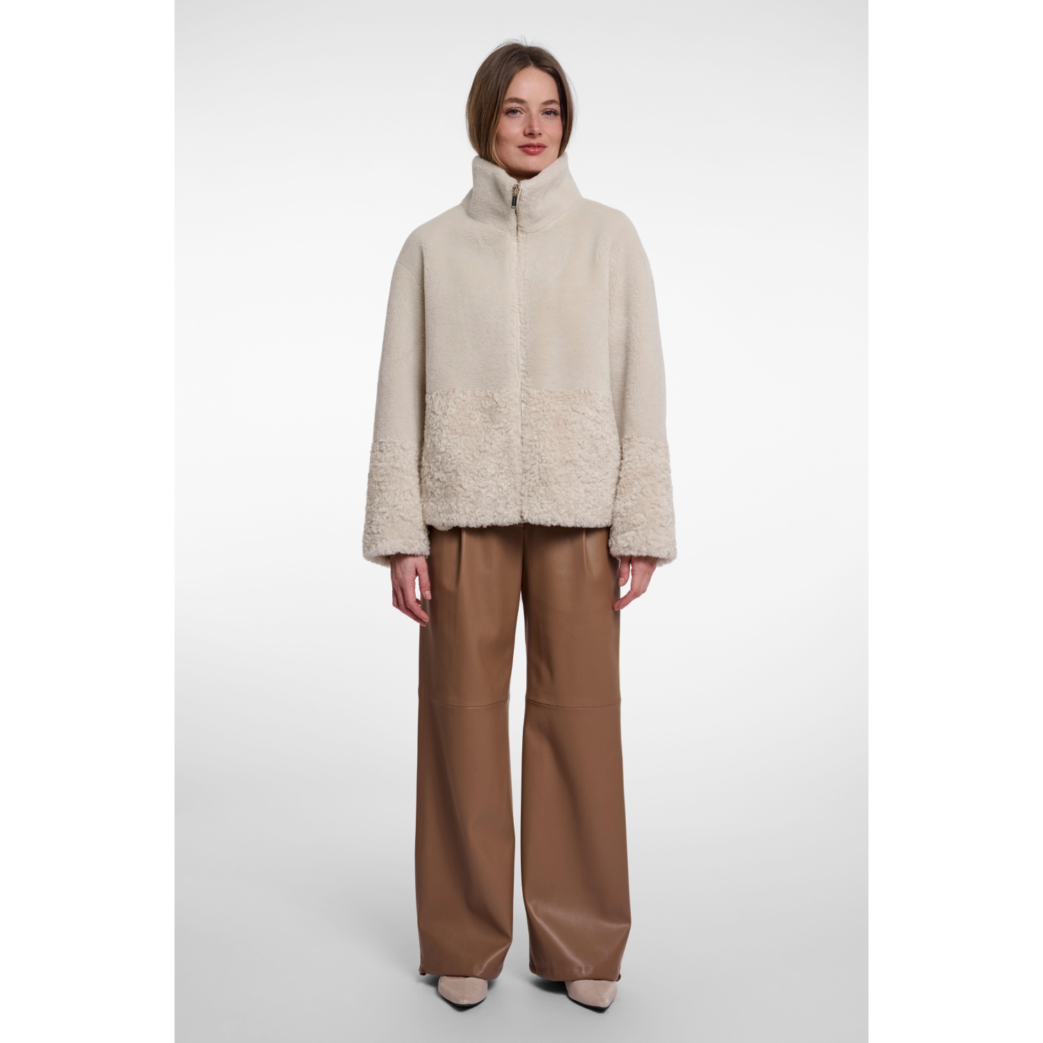 RINO & PELLE Giacca Shearling gesso - immagine 3