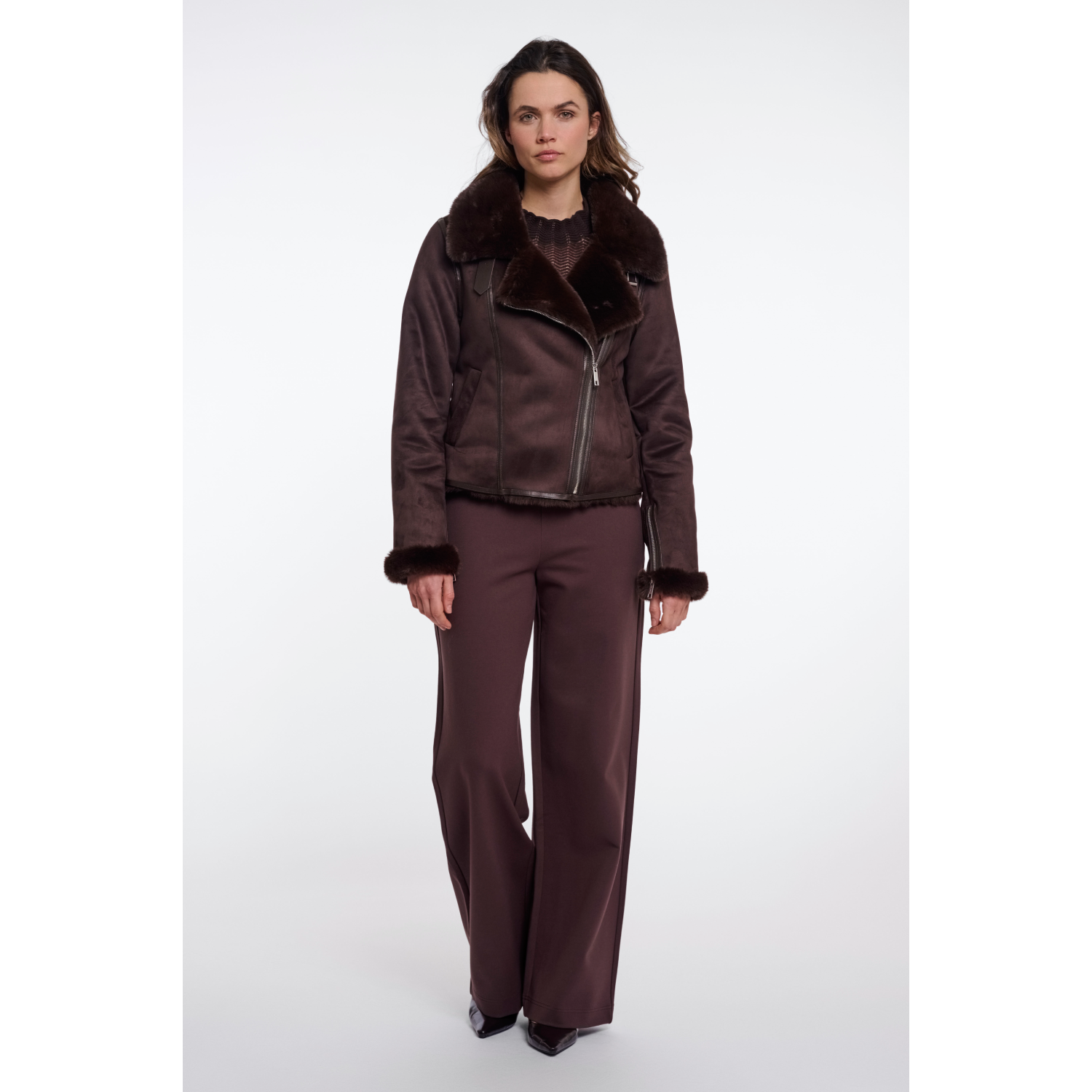 RINO & PELLE Chiodo Eco-fur marrone - immagine 3